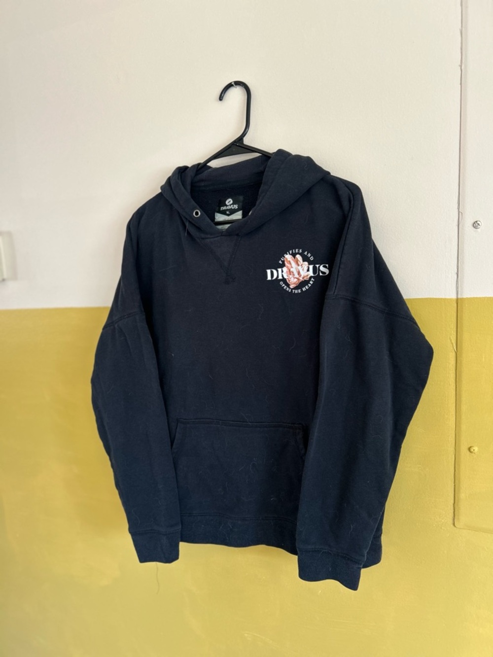 DRKNS Black Women's Pullover Hoodie - Cozy Logo Sweatshirt